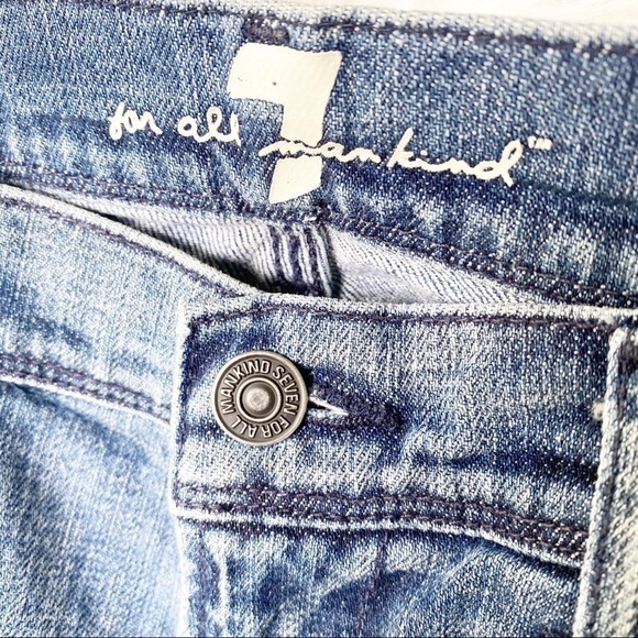 7 FOR ALL MANKIND Mia‎ Cropped & Tabbed Mid Rise Jeans, Size 28 - Picture 10 of 12